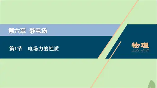 (浙江选考)2021版新高考物理一轮复习8第六章静电场1第1节电场力的性质课件