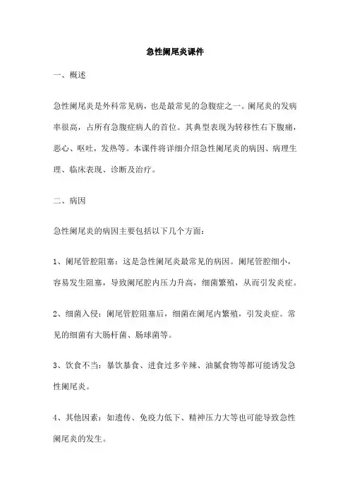 急性阑尾炎课件