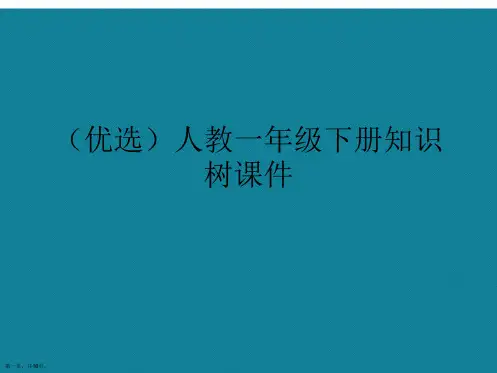 演示文稿人教一年级下册知识树课件