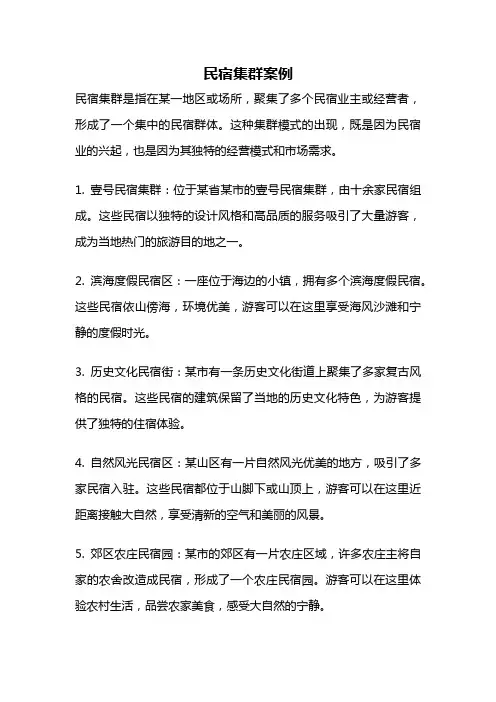 民宿集群案例