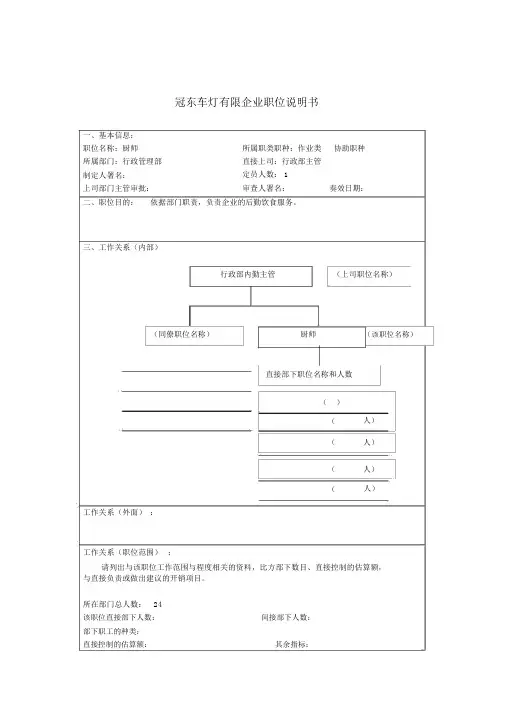 行政职务说明书大全D000010)
