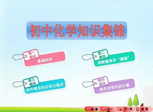 初中化学知识集锦PPT课件 人教版