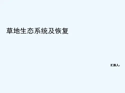 草地生态系统及恢复 PPT