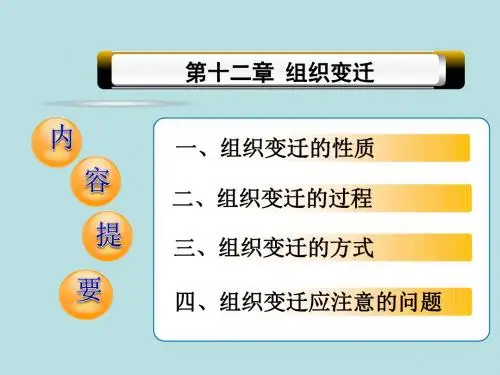 第十二章 组织变迁