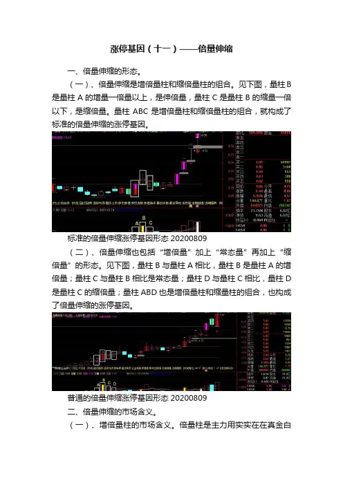 涨停基因（十一）——倍量伸缩