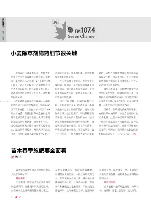 苗木春季施肥要全面看