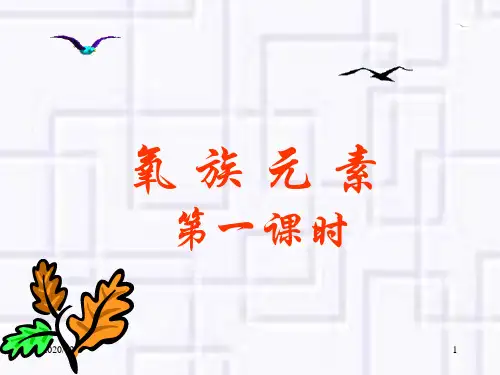 氧族元素一精品PPT教学课件