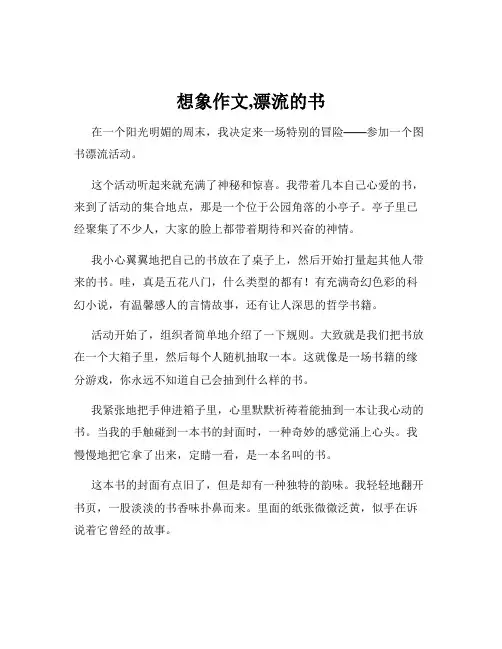 想象作文,漂流的书