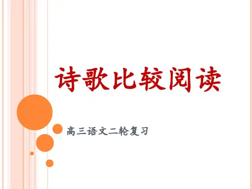 高考语文二轮复习诗歌比较阅读课件