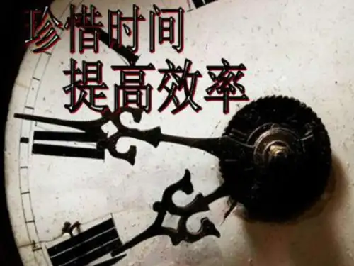 高二年级《珍惜时间,提高效率》主题班会