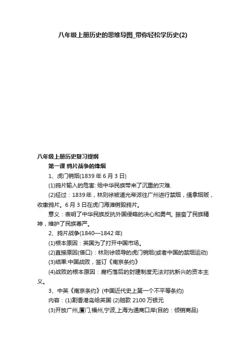 八年级上册历史的思维导图_带你轻松学历史（2）