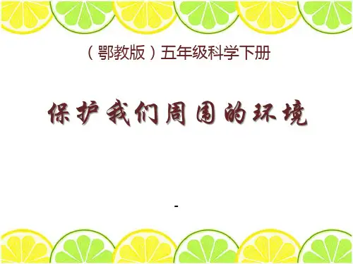 202X春鄂教版科学五下第23课《保护我们周围的环境》ppt课件