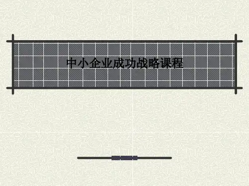 中小企业成功战略课程PPT课件