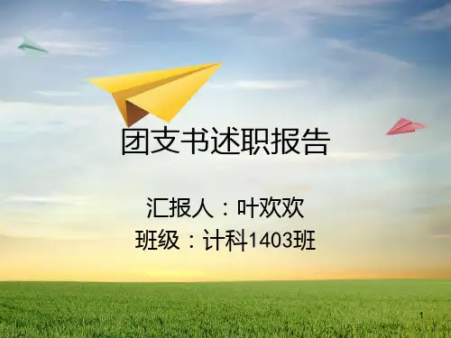 大学团支书述职报告PPT课件