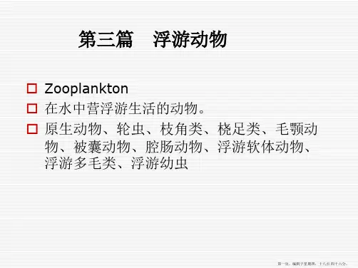 15第三篇 浮游动物 第一章 原生动物