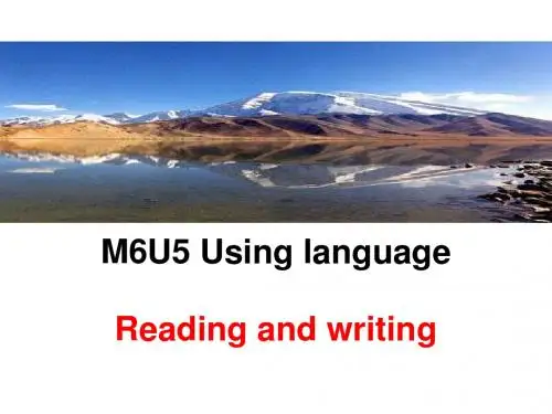 人教版高二英语必修五 unit5 using language(共23张PPT)