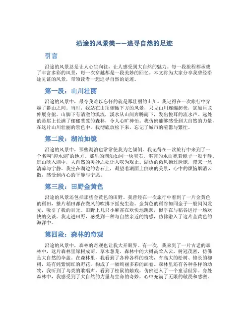 沿途的风景优秀作文