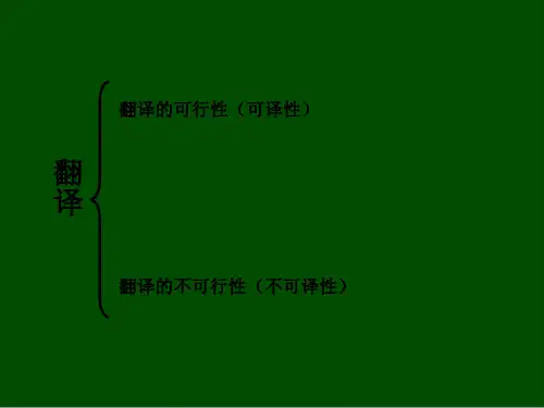 翻译的可行性(不可行性)