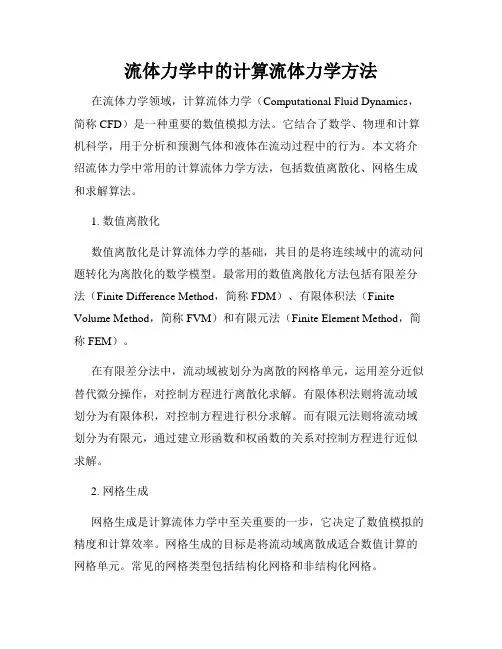 流体力学中的计算流体力学方法