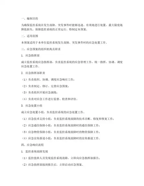 监控系统应急预案