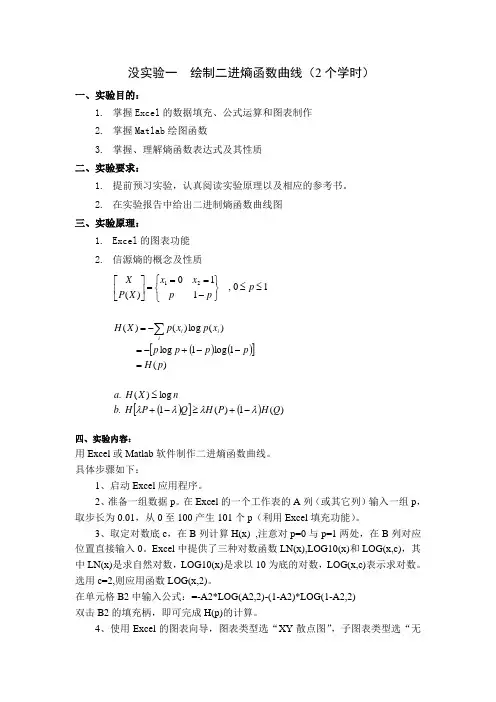 信息论与编码实验指导书