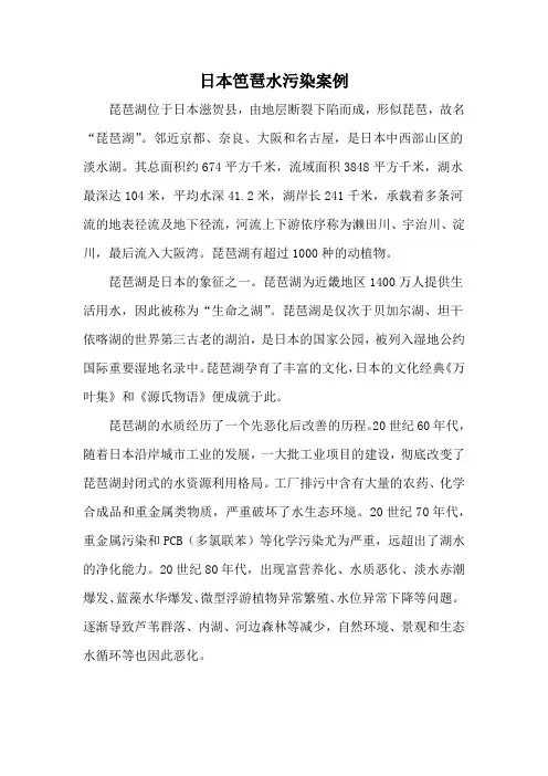 日本笆琶水污染案例