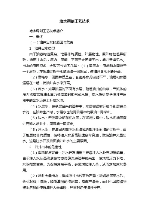 堵水调剖工艺技术