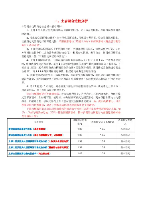 边坡稳定性分析模式及流程