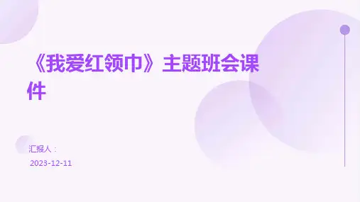 《我爱红领巾》主题班会课件专业版PPT模板分享