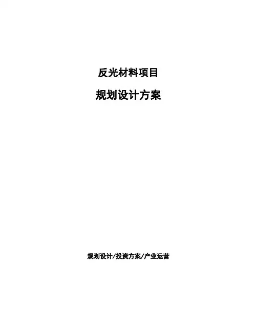 反光材料项目规划设计方案 (3)