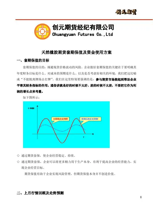 天然橡胶期货套期保值及资金使用方案