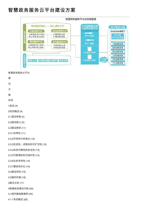 智慧政务服务云平台建设方案