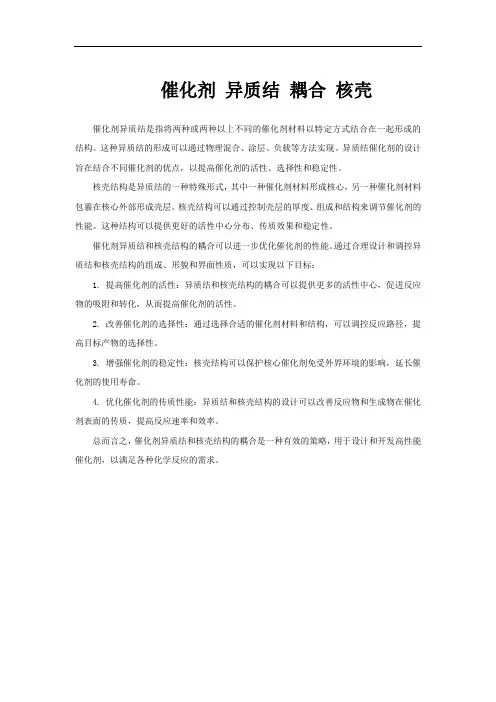 催化剂 异质结 耦合 核壳