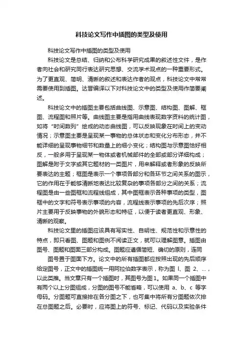科技论文写作中插图的类型及使用