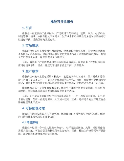 橡胶可行性报告