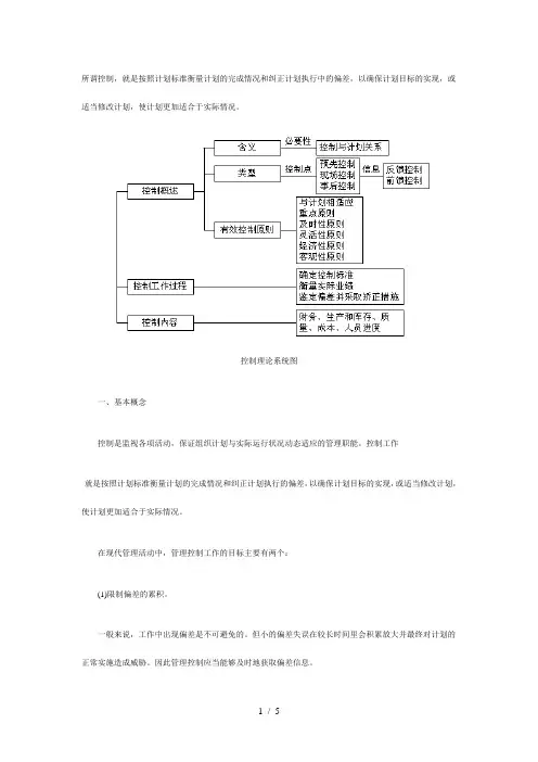 控制的基本类型和概念