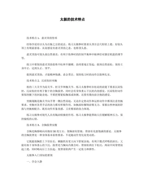 太极的技术特点
