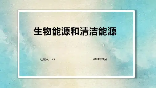 生物能源和清洁能源