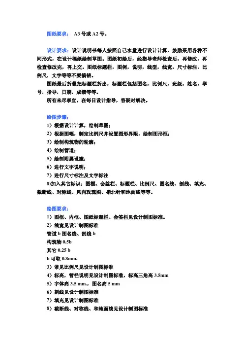 本科毕业设计图纸要求--2013