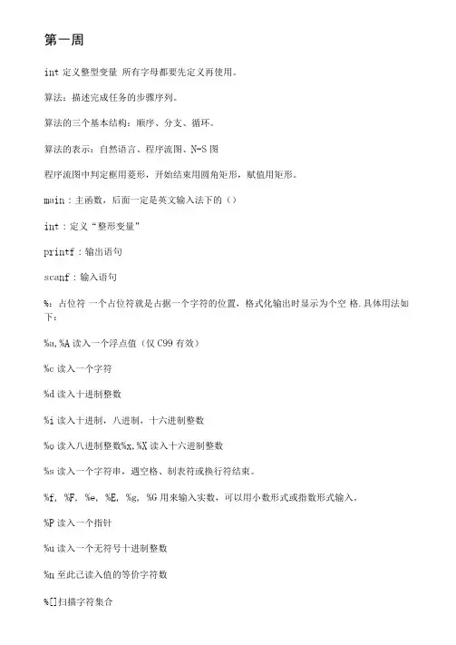 c语言基础知识及考点整理解读
