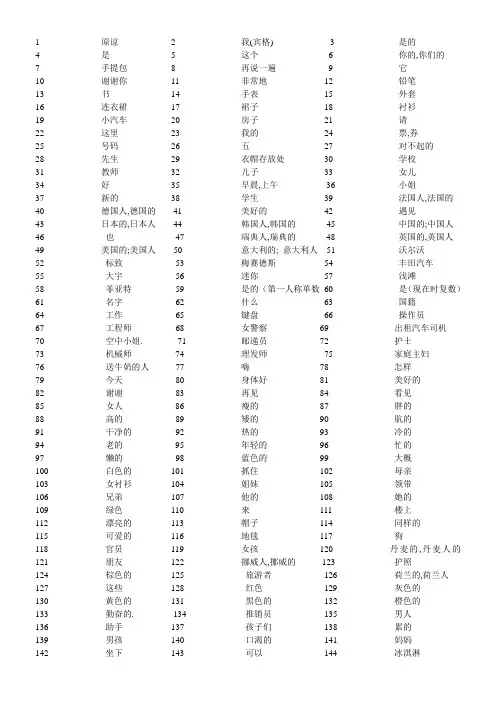 成人版新概念英语第一册单词1