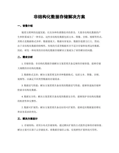 非结构化数据存储解决方案