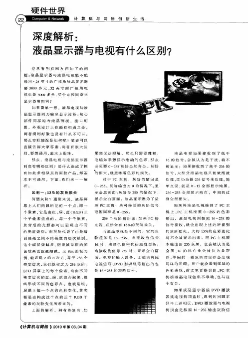深度解析：液晶显示器与电视有什么区别？