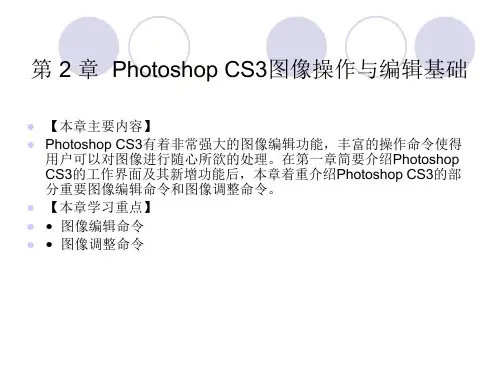 Photoshop cs3标准实例课件第2章PhotoshopCS3图像操