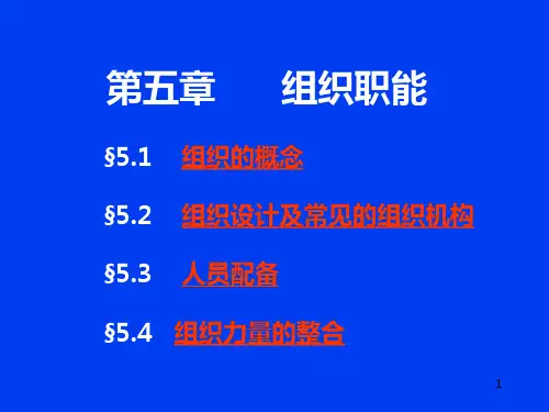 第五章------组织职能PPT课件