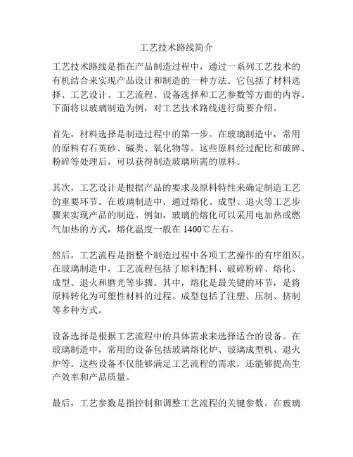 工艺技术路线简介