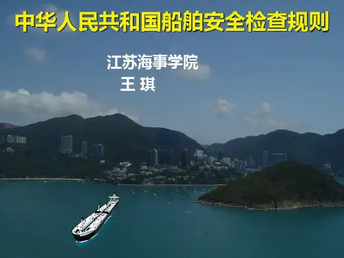 我国船舶安全检查规则培训讲义(ppt 111页)