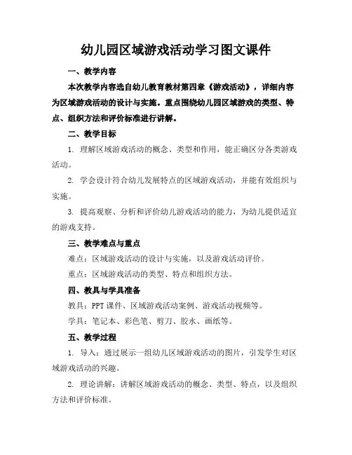 幼儿园区域游戏活动学习图文课件