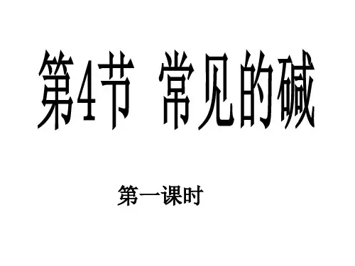 1.4常见的碱(第1课时)PPT课件(初中科学)