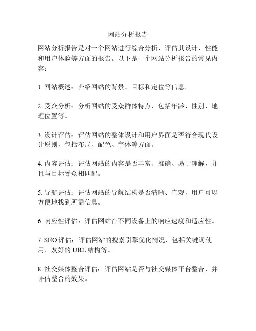 网站分析报告